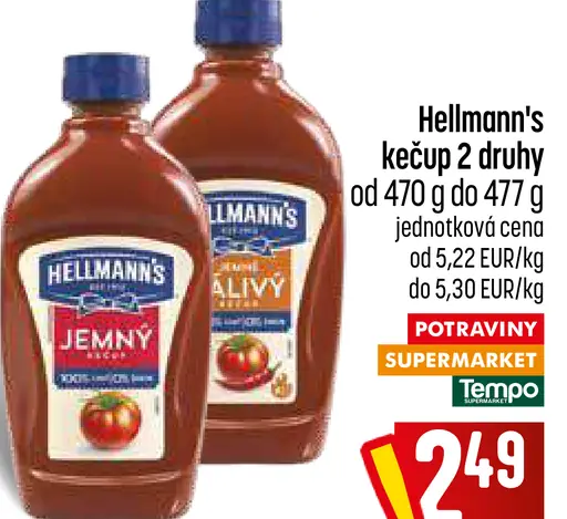 Hellmann's Kečup jemne štipľavý