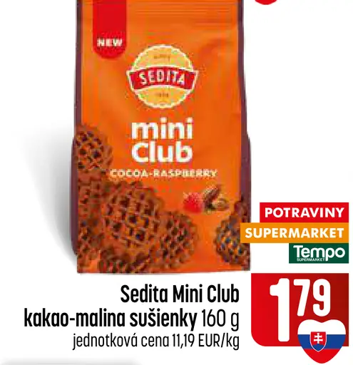 Sedita Mini Club kakaovo-malinové sušienky