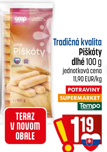 Tradičná kvalita piškóty dlhé