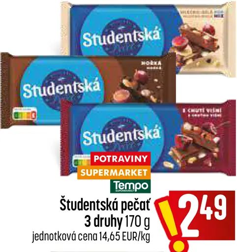 Studentská pečať 3 druhy