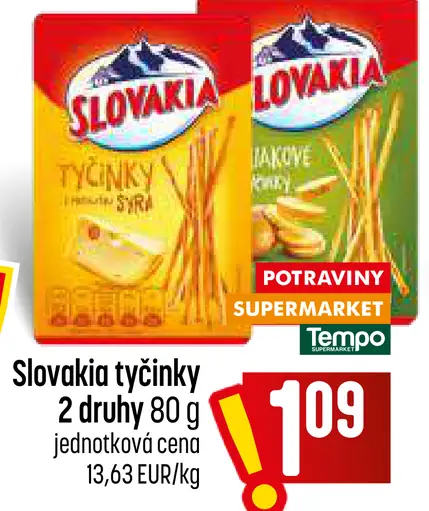 Slovakia tyčinky 2 druhy