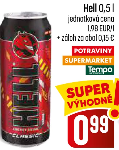 Hell energetický nápoj plechovka