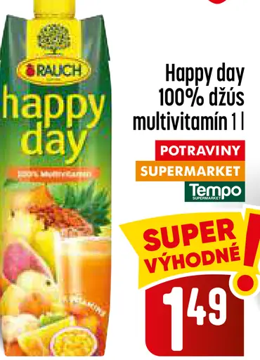 Rauch Happy Day 100% džús multivitamín