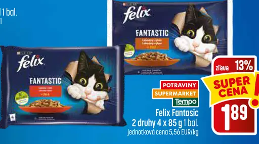 Felix Fantastic krmivo pre mačky kapsičky v želé