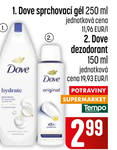 Dove sprchovací gél hydratačný