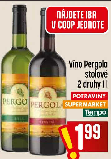 Pergola stolové víno