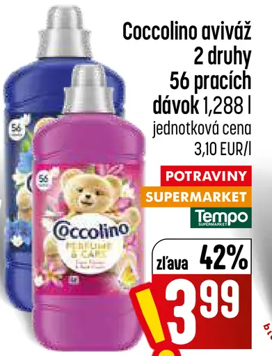 Coccolino aviváž rôzne druhy