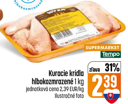 Hlbokozmrazené kuracie krídla