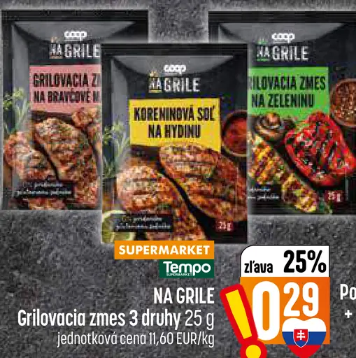 Na grile Grilovacia zmes, 3 druhy