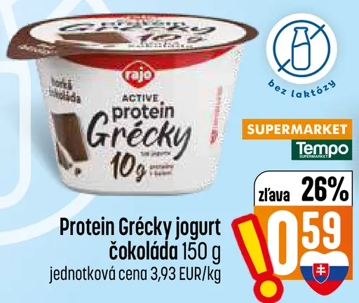 Rajo Active Protein Grécky typ jogurtu horká čokoláda