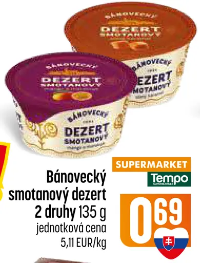 Bánovecký smotanový dezert