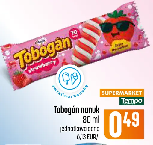 Tobogán nanuk jahodový