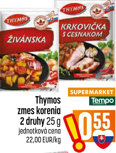 Thymos Zmes korenia 2 druhy