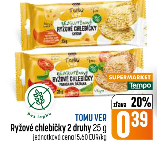 Tomu Ver Ryžové chlebíčky 2 druhy