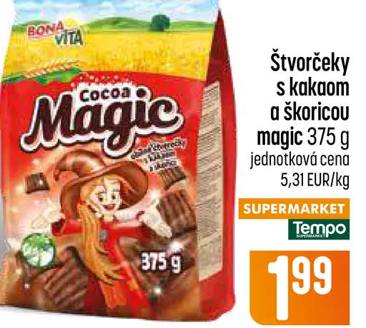 Bona Vita Magico štvorčeky s kakaom a škoricou