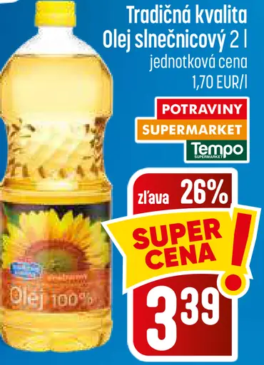 Tradičná kvalita Olej slnečnicový