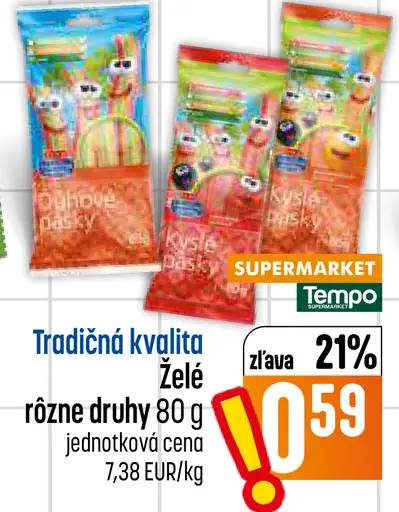 Želé rôzne druhy