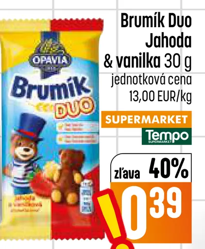 Opavia Brumík Duo vanilka a jahoda
