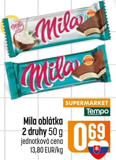 Milka oblátka, 2 druhy