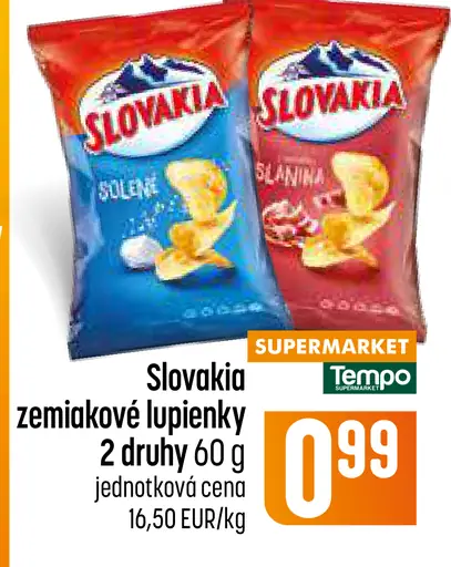 Slovakia zemiakové lupienky – 2 druhy