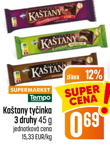 Kastany tyčinka 3 druhy