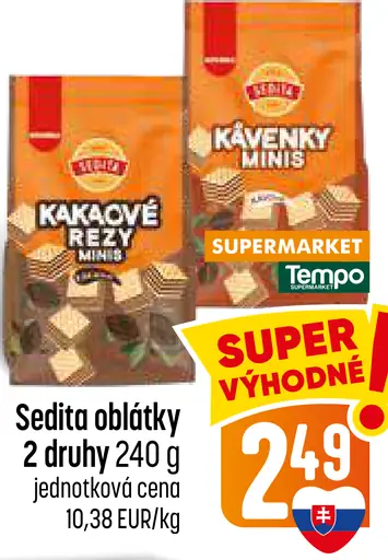 Sedita oblátky – 2 druhy