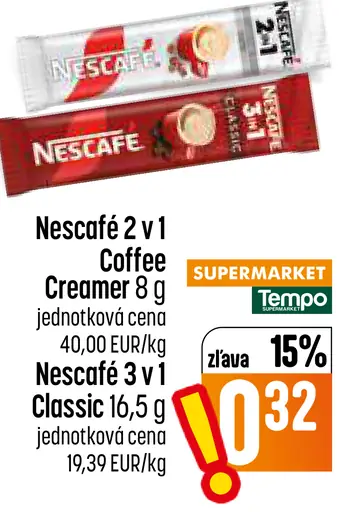 Nescafé 2 v 1 coffee creamer