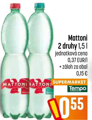 Mattoni minerálna voda rôzne druhy