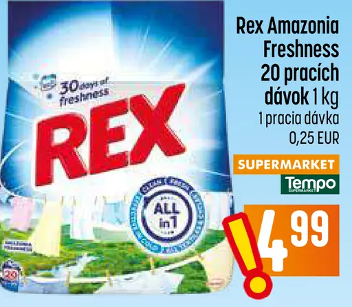 Rex Amazonia Freshness prací prostriedok 4 prania