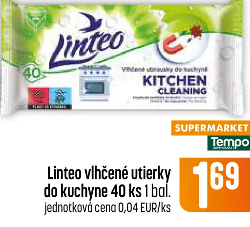 Linteo vlhčené utierky do kuchyne