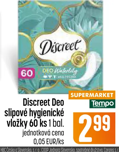 Discreet Deo slipové hygienické vložky