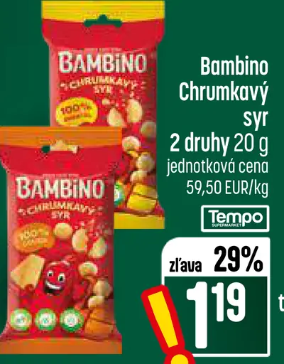Bambino Chrumkavý syr rôzne druhy