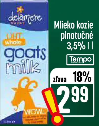 Delamere kozie plnotučné mlieko