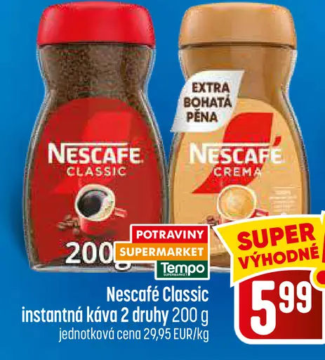 NESCAFÉ CLASSIC, instantná káva