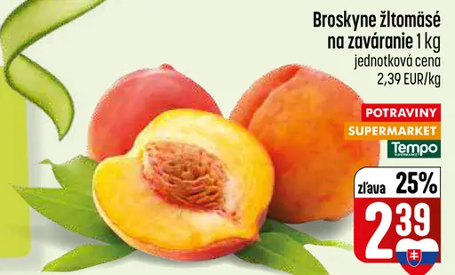 Broskyne žltomäsé na zaváranie