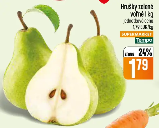 Hrušky zelené voľne