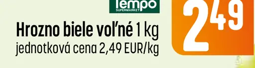 Hrozno bezkôstkové biele