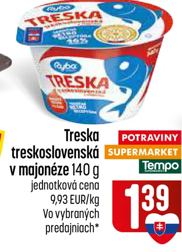 Treska treskoslovenská v majonéze