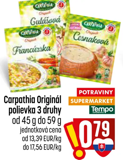 Carpathia polievka 3 druhy