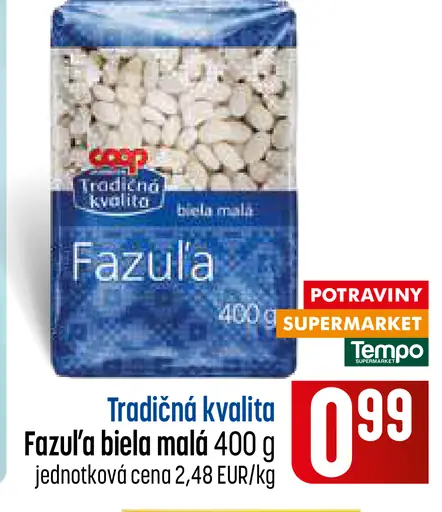 Coop Tradičná kvalita Fazuľa biela malá
