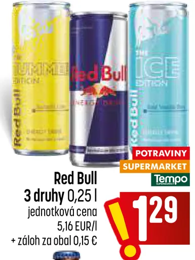 Red Bull – 3 druhy