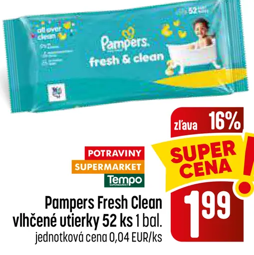 Pampers Vlhčené utierky Fresh Clean