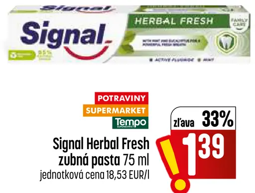 Signal Herbal Fresh zubná pasta