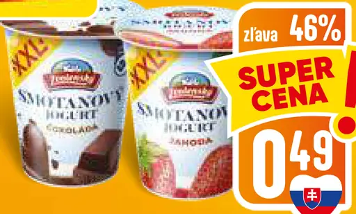 Zvolenský smotanový jogurt XXL – rôzne druhy