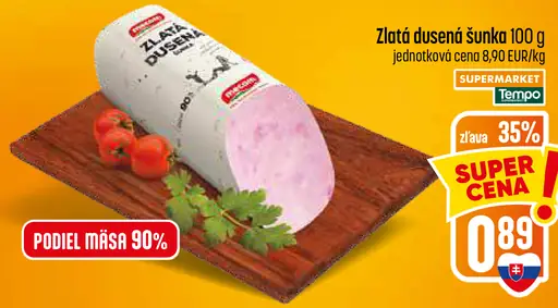Zlatá dusená šunka