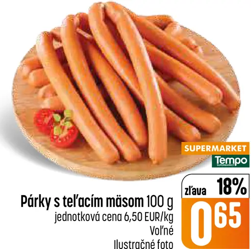 Párky s teľacím mäsom
