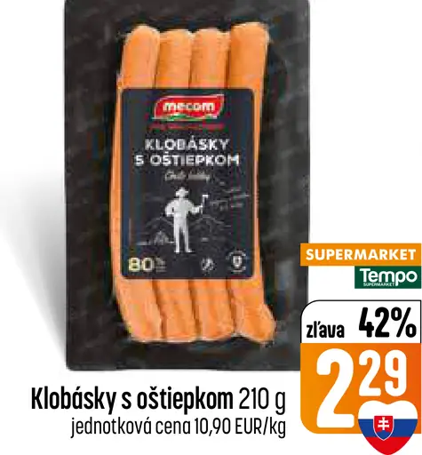 Mecom klobásky s oštiepkom
