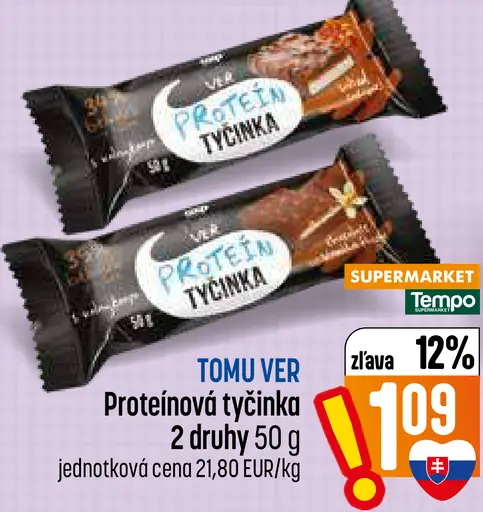 Tomu Ver proteínová tyčinka – čokoládová a karamelová