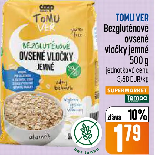 TOMU VER Bezgluténové ovsené vločky jemné