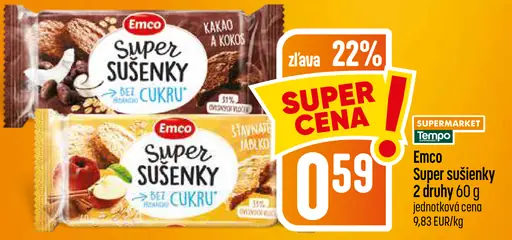 Emco Super sušienky bez cukru kakao a kokos